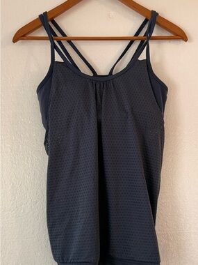 Athleta Navy Double-Strap Performance Tank